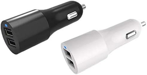 BigBigHundred Pratik Çift USB araç Şarj cihazı Akıllı Çip Evrensel Araç Şarj Adaptörü için Cep Telefonu Mp3 Cihazı için Şarj-Siyah