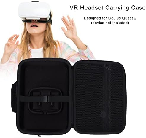 VR Kulaklık Taşıma Çantası, Oculus Quest 2 VR Oyun Kulaklığı için Sert Taşınabilir Koruyucu Seyahat Çantası, Omuz Askılı Çift
