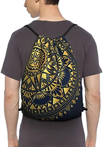 Dize çanta Bohem hafif Cinch spor çanta spor Yoga ipli sırt çantası kadın erkek ve kız erkek için