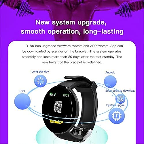 hhscute Akıllı Saatler, su geçirmez İzle 1.44 inç Ekran Pasometre Mesaj Hatırlatma Bluetooth ıOS Telefonlar için (Yeşil)