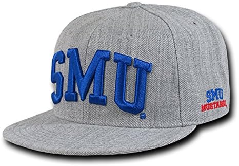 University of Southern Methodist SMU Mustangs NCAA Heather Gri Gömme Düz Bill Beyzbol Şapkası Şapka-Boyutları Run Küçük