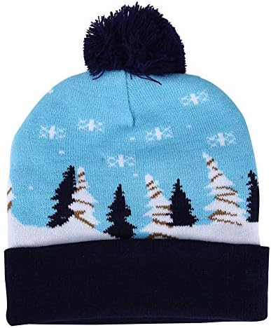 Yosoo Aydınlık Örme Noel Şapka Yetişkin Çocuk Örme Noel Şapka Noel Örme Çocuk Yumuşak Sıcak Kış Şapka Hafif Şapka Çocuk Yetişkin