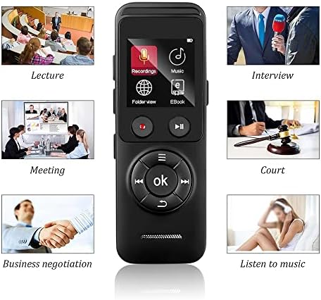 ZZABC HYLYSB A17 HD Profesyonel 8 GB Ses Kaydedici Kulaklık Şarj Edilebilir MP3 Çalar Taşınabilir Kompakt 20 H Dijital Ses kayıt