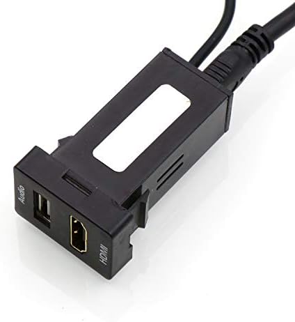 Toyota için HDMI Soket Montaj Kablosu +USB Ses Girişi Ses Rölesi Kullanımı