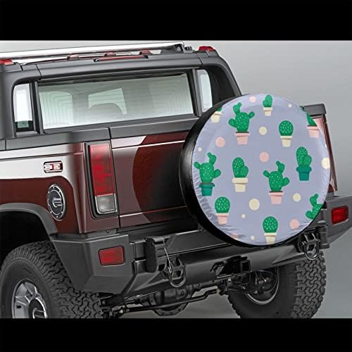 Kanen Etli ve Kaktüs yedek lastik kılıfı Evrensel Güneş Koruyucu Su Geçirmez Toz Geçirmez jant kapakları Fit için Römork Rv SUV