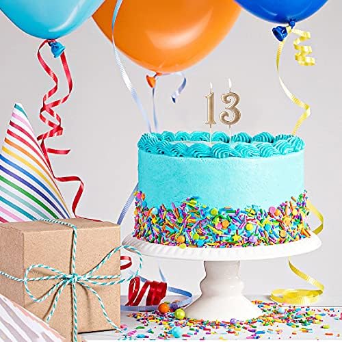 Şampanya Altın 32nd & 23rd Numarası Doğum Günü Mumlar Kek Topper için, Numarası 32 23 Glitter Premium Mum Parti Yıldönümü Kutlama