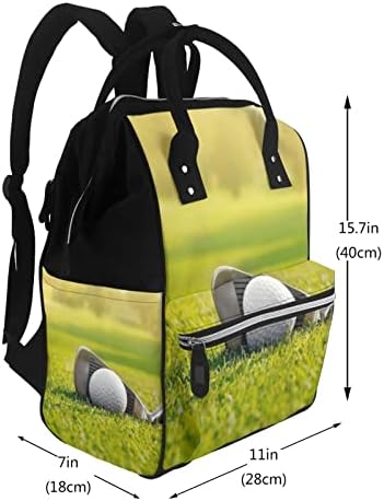 Golf mumya sırt çantası bebek bezi Tote çanta omuz Nappy çanta büyük kapasiteli bebek bakımı için