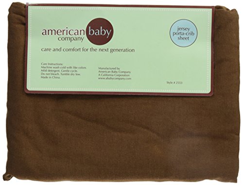 Amerikan Bebek Şirketi %100 Doğal Yüce Pamuklu Jarse Örme Taşınabilir/Mini Beşik Levha, Çikolata, Yumuşak Nefes Alabilir, Erkek