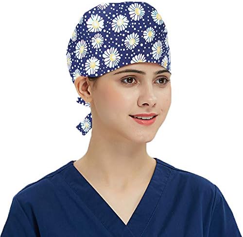 ZIPEI kadın / erkek Evrensel Scrubs Kap Anti-Ter Bandı ile Ayarlanabilir Fırçalama Caps