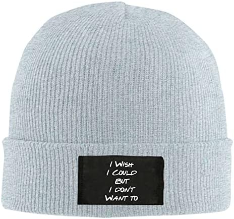 Keşke Yapabilseydim, ama Slogan istemiyorum Bere Şapka Erkekler Kadınlar için Kış Kaflı Kasketleri Örme Kap Sıcak Kayak Şapkaları