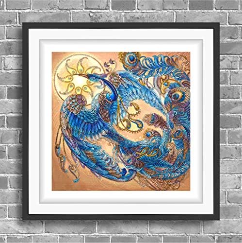 Peacock Phoenix Yükselen Boncuk Kiti, El Nakışı, Firebird, Fantezi ve Büyü