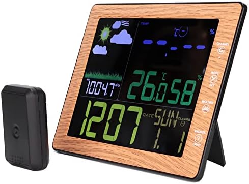 Dılwe Hava İstasyonu Kablosuz Kapalı Açık Termometre, WiFi Renkli Ekran Hava Monitör Sıcaklık Nem Sensörü ile seramik karo Tatil