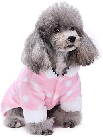 Asdf586ıo Köpek Aksesuarları, Pet Köpek Yavru Kadife Hoodie Giyim Sonbahar Kış Sıcak Kazak Giyim Kostüm-L