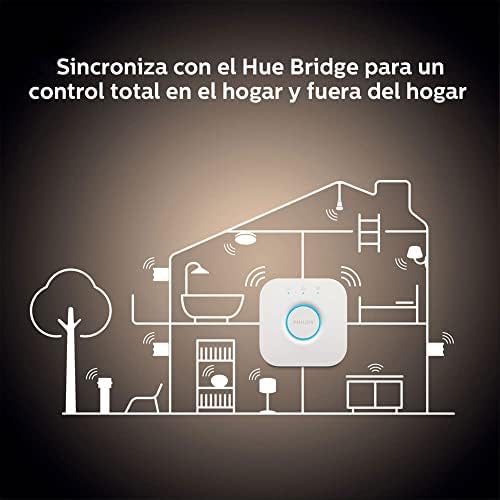 Philips Hue Beyaz 4'lü Paket A19 LED Akıllı Ampul, Bluetooth ve Zigbee uyumlu (Hue Hub İsteğe Bağlı), Alexa ve Google Assistant