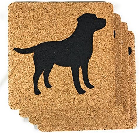Labrador Retriever Köpek Hediye Mantar İçecek Bardak 4 Set-Temel Tasarım Lab Köpek Dekor-Köpek Severler için Mükemmel Dekorasyon