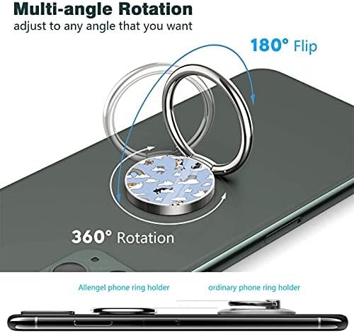 Bulut Kediler Cep Telefonu Halka Standı 360 Derece Rotasyon 180°Flip Kavrama Parmak Tutucu Uyumlu En Cep Telefonları