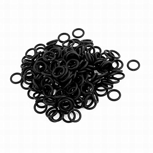 Uptell 200 Adet Siyah Evrensel O-Ring 8mm x 1.2 mm Buna-N Malzeme Yağ Keçesi Pullar Grommets