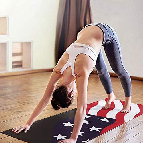 wanxınfu Yoga Mat, Kaymaz Çevre Dostu Egzersiz Matı Amerikan Bağımsızlık Günü'nün Uçuşu-Zemin Antrenmanı, Fitness ve Sıcak Yoga