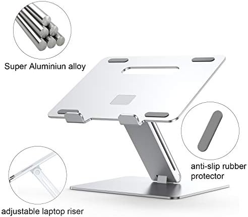 Jubor Laptop Standı, Ergonomik Bilgisayar Standı Alüminyum Dizüstü Montaj, Katlanabilir Dizüstü Yükseltici Dizüstü Tutucu Standı