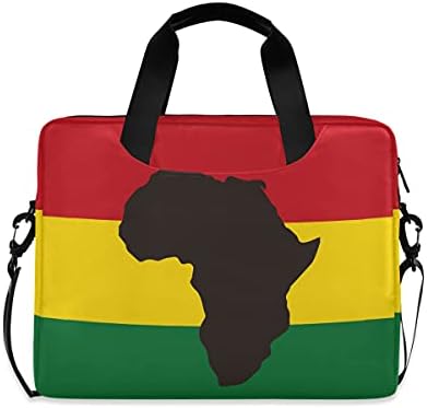 Afrika Rasta Reggae Bayrağı 15.6-İnç Dizüstü Bilgisayar ve Tablet Omuz Çantası Taşıma Çantası