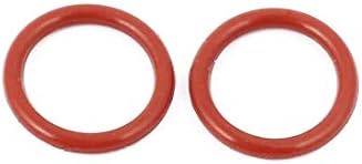 EuısdanAA 40 Adet Kırmızı 12mm x 1.5 mm Silikon Kauçuk Conta O Ring Sızdırmazlık Halkası ısıya Dayanıklı (40 piezas rojo 12mm