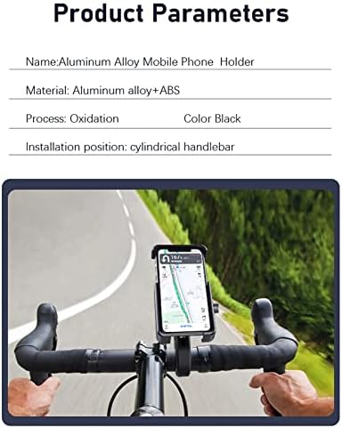 WANGFENG Bisiklet Cep telefonu Braketi Alüminyum Alaşım Çevreleyen Elektrikli Araç Motosiklet 360 ° Dönen Sürme Cep telefonu