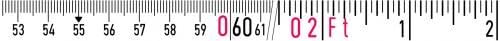 BMI 509215015B Paslanmaz Ölçü Çelik Bant, mm/İnç Mezuniyet Yarıçaplı Kasa, Çok Renkli, 15 m