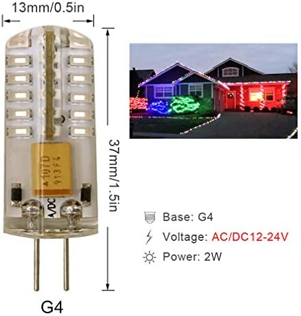G4 Mavi LED Ampuller 2.5 W AC / DC 12V 24V 20W Halojen Lambaya Eşdeğer Çift Pimli Taban Kısılabilir Olmayan 360° Işın Açısı Peyzaj