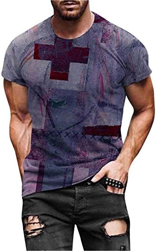 Erkek Yenilik T-Shirt İsa çapraz inanç Kısa kollu Rahat Spor Tees Moda Hıristiyan Çapraz Baskı Tops
