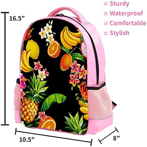 Kız pembe sırt Çantası kadın omuz çantaları Kolej Bookbag Seyahat Sırt Çantası meyve Ananas Limon Muz