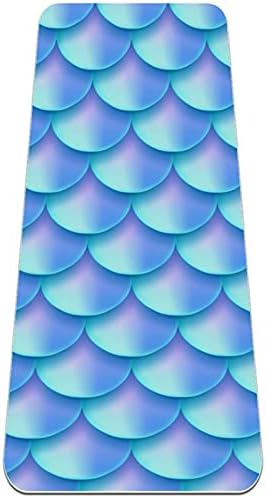 Sıebzeh Mermaid Ölçekler Desen Premium Kalın Yoga Mat Çevre Dostu Kauçuk Sağlık ve Fitness Kaymaz Mat Her Türlü Egzersiz Yoga