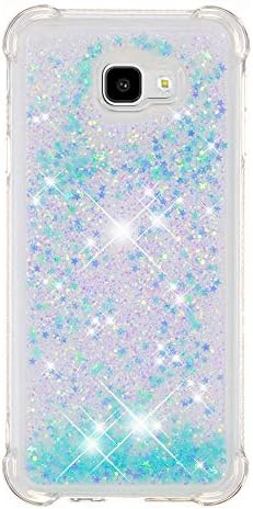 Galaxy J4 Artı 2018 Kılıf Jel Glitter, Galaxy J4 Artı Glitter Sıvı Kapak, 3D Bling Glitter Sparkle Akan Sıvı Quicksand TPU Silikon