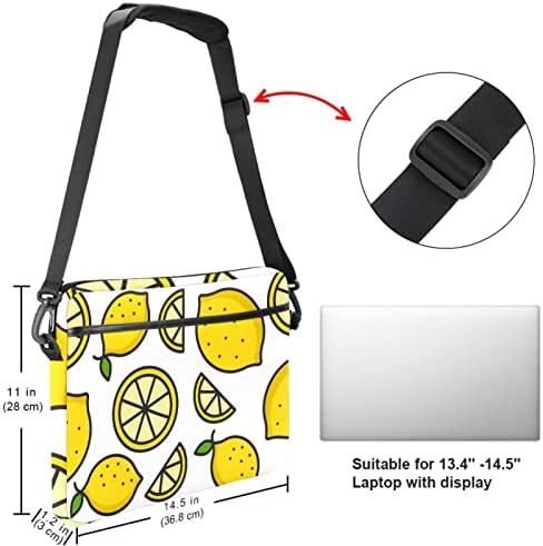 Narenciye Meyve Limon Desen Laptop omuz askılı çanta Kılıf Kol için 13.4 İnç 14.5 İnç Dizüstü laptop çantası Dizüstü Evrak Çantası