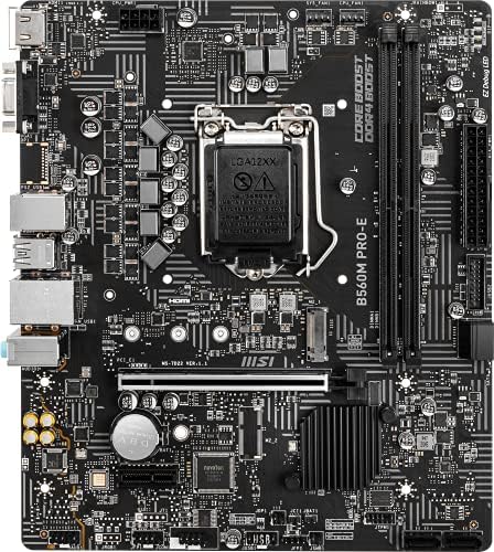 MSI B560M PRO - E ProSeries Anakart (mATX, 11th/10th Gen Intel Core, LGA 1200 Soket, DDR4, PCIe 4, M. 2 Yuvası, USB 3.2, Gbps