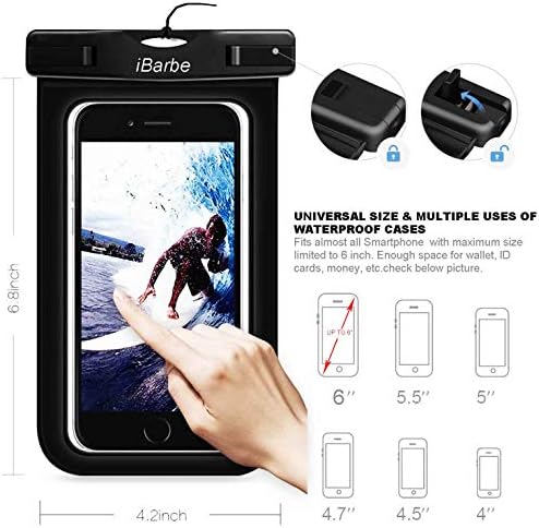 3 Paket IPX8 Evrensel Su Geçirmez Kılıf Telefon ile Uyumlu 11 PRO MAX X XS MAX XR / 8 / 8 artı 7/6 artı, Galaxy S9 s8 Smartphone