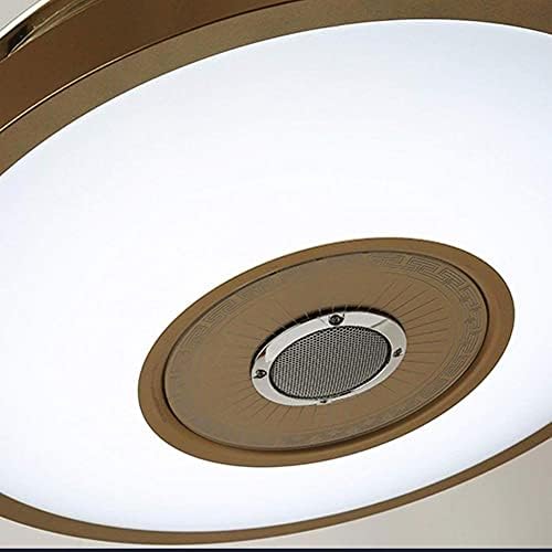 INCE YAPIMCISI 42 Modern tavan vantilatörü ışık LED Avize 7 Renkli ışık akıllı bluetooth müzik hoparlörü Çalar Uzaktan Kumanda