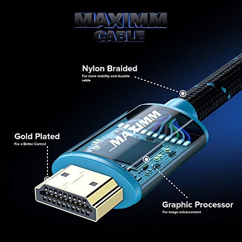 HDMI Kablosu 4K Ultra HD 12 Ayak (20 Paket) Naylon Örgülü HDMI 2.0 Kablosu, Yüksek Hızlı 18Gbps 4K@60Hz HDR, 3D, 2160p, 1080p,