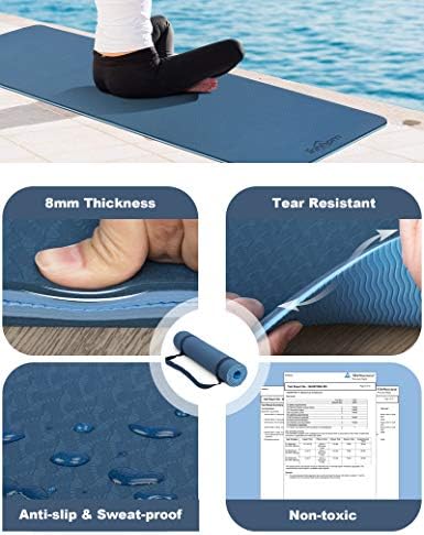 Yoga Mat ınnhom Yoga Paspaslar Kadınlar için 1/3 inç Kalın Yoga Mat Erkekler için egzersiz matı egzersiz matı Yoga Pilates Ev