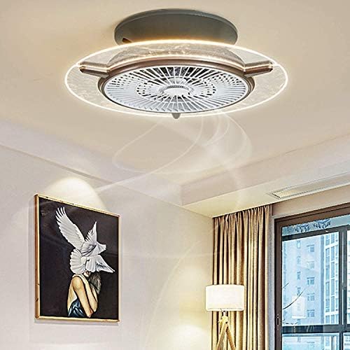 wvo Tavan Lambası LED Dim tavan vantilatörü Fan Avize Aydınlatma ve Uzaktan Kumanda ile Yuvarlak Oturma Odası Yatak Odası Avize