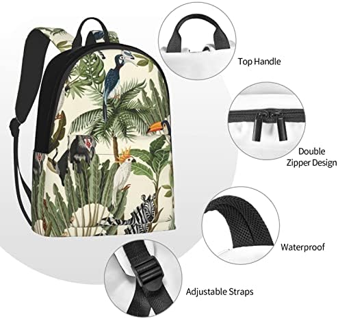 Ağaçlar Ve Hayvanlar Büyük Kapasiteli Moda baskılı dayanıklı Sırt çantası Unisex Rahat Kadın seyahat Sırt Çantası