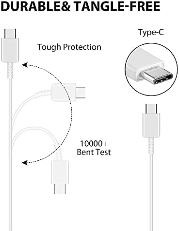 VOLT PLUS TECH Hızlı Adaptif Turbo 18W Çift Bağlantı Noktalı USB Araç Şarj Kiti, USB Tip-C Kablo ile Asus ROG Phone 2 için Çalışıyor!
