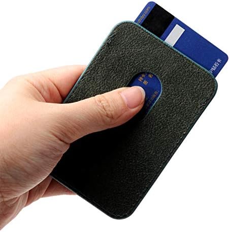 Sihirli Vosom Faux Deri Kart Tutucu Smartphone Kart Kol iPhone 12 ve Diğer Metal Kabuk Telefonları için Uyumlu Mavi