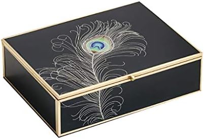 Mücevher kutusu ışık lüks cam mücevher kutusu Kadınlar için Yaratıcı Organizatör mücevher kutusu Modern Moda Zarif mücevher kutusu