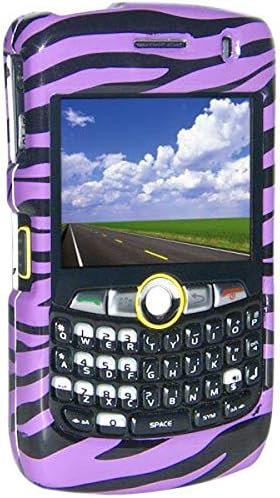 BlackBerry Curve 8350i için Amzer Geçmeli Kılıf-Zebra Baskı Mor