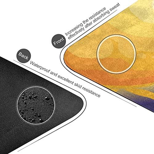 MCHIVER Seyahat Yoga Mat Kaymaz-Evren Galaxy Astronomi Katlanabilir egzersiz matı Hafif egzersiz matı ile Çanta Ter Emici spor