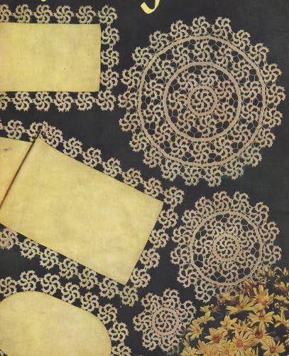 Vintage Tığ DESEN yapmak için-Fırıldak Modern Asya Tasarım Doily Mat Centerpiece Seti. DEĞİL bitmiş bir madde. Bu, yalnızca öğeyi