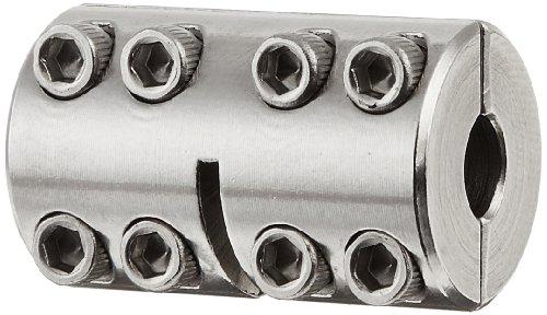 Doruk Bölüm 2ISCC-025-025-S T303 Paslanmaz Çelik Sıkma Kaplin, 1/4 inç X 1/4 inç çap, 1 1/16 inç OD, 1 1/8 inç Uzunluk, 4-40X3