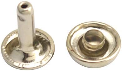 Wuuycoky Simli Çift Kap Mantar Perçin Metal Çiviler Kap 12mm ve Sonrası 8mm 100 Takım Paketi