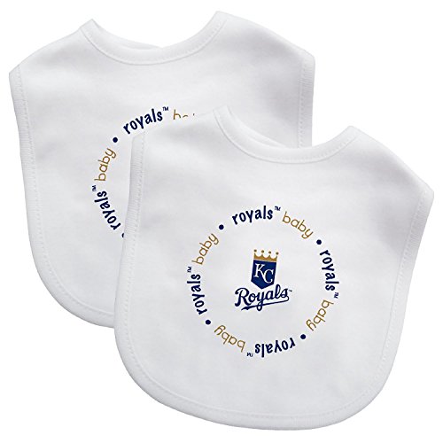 Bebek Fanatik Beyaz Renk Önlükler, Kansas City Royals, 2-Count MLB Bebek Önlüğü