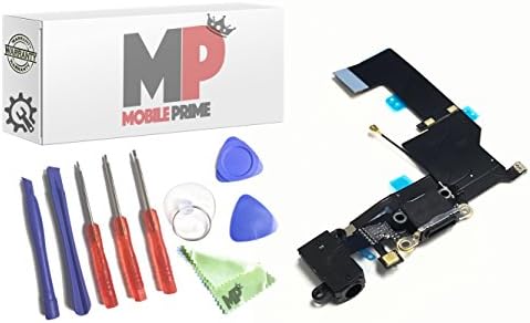 MobilePrime Siyah Şarj Portu Değiştirme Kiti için Uyumlu iPhone SE (A1723, A1662, A1724) Dahil Onarım Araçları
